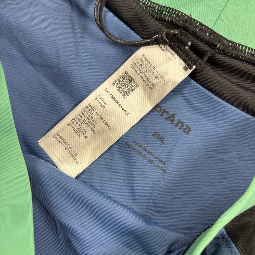 NWT Prana Women's S Baja Bound High Rise Bikini Bottom Swimsuit SAMPLE Blue - Picture 2 of 4